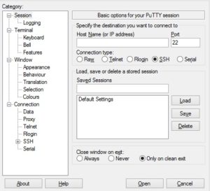 Putty Configuration